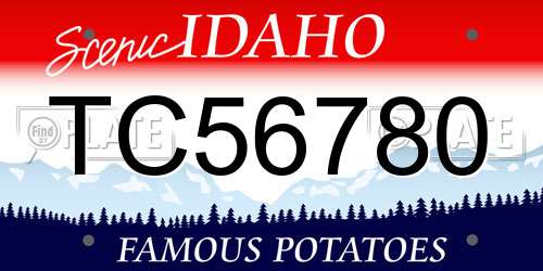 TC56780 Idaho License Plate
