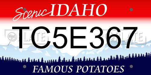 TC5E367 Idaho License Plate