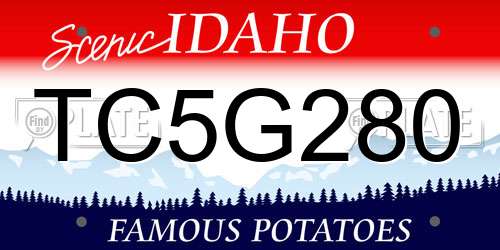 TC5G280 Idaho License Plate
