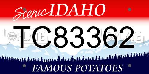 TC83362 Idaho License Plate