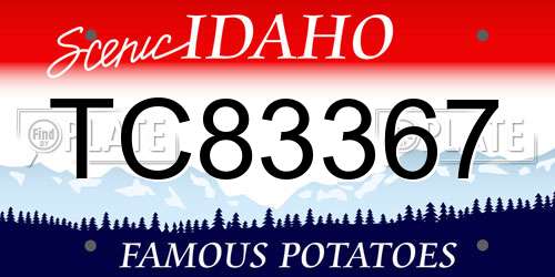 TC83367 Idaho License Plate