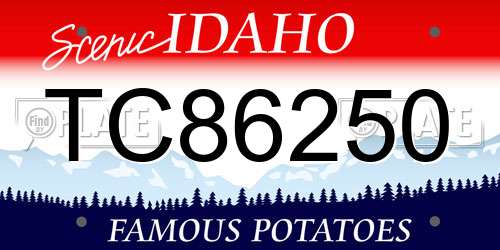 TC86250 Idaho License Plate