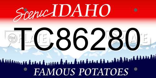 TC86280 Idaho License Plate