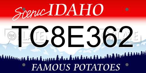 TC8E362 Idaho License Plate