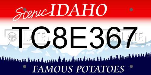 TC8E367 Idaho License Plate