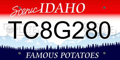 TC8G280 Idaho License Plate