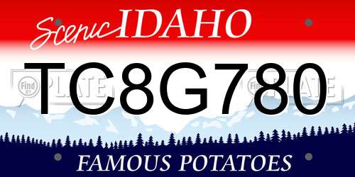 TC8G780 Idaho License Plate