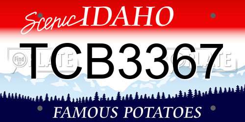 TCB3367 Idaho License Plate
