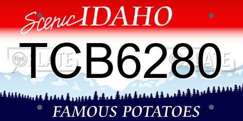 TCB6280 Idaho License Plate
