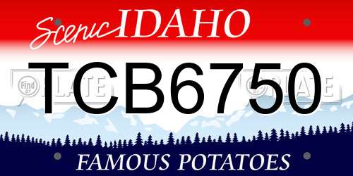 TCB6750 Idaho License Plate