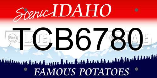 TCB6780 Idaho License Plate