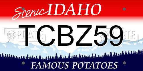 TCBZ59 Idaho License Plate