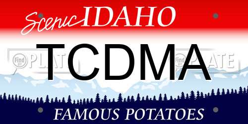 TCDMA Idaho License Plate
