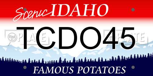 TCDO45 Idaho License Plate