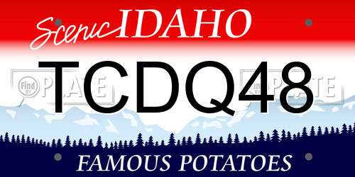 TCDQ48 Idaho License Plate