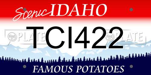 TCI422 Idaho License Plate