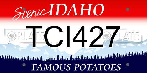 TCI427 Idaho License Plate