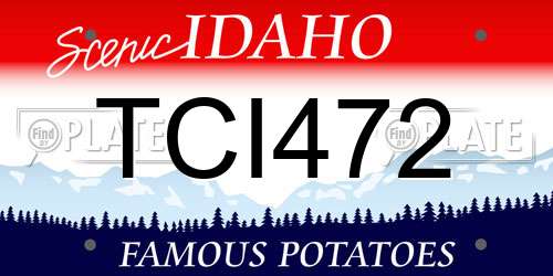 TCI472 Idaho License Plate