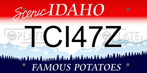 TCI47Z Idaho License Plate