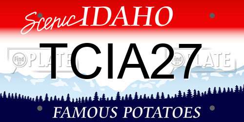 TCIA27 Idaho License Plate