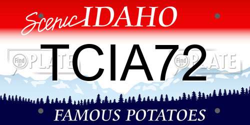 TCIA72 Idaho License Plate