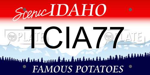 TCIA77 Idaho License Plate