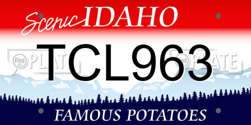 TCL963 Idaho License Plate