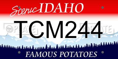 TCM244 Idaho License Plate