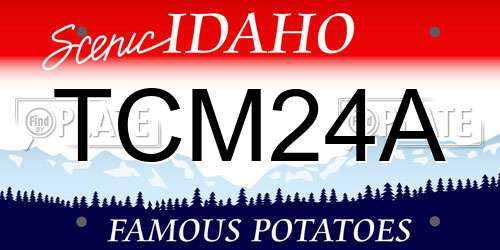 TCM24A Idaho License Plate