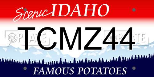 TCMZ44 Idaho License Plate