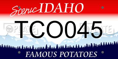 TCO045 Idaho License Plate