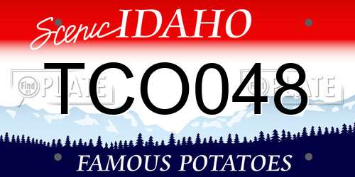 TCO048 Idaho License Plate
