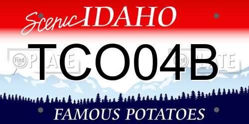 TCO04B Idaho License Plate