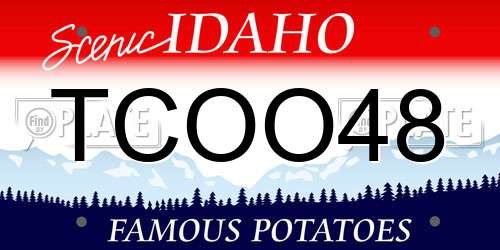 TCOO48 Idaho License Plate