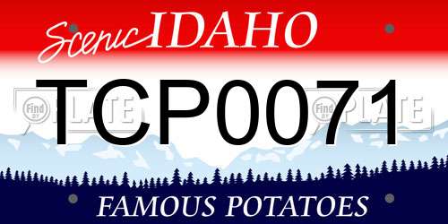 TCP0071 Idaho License Plate
