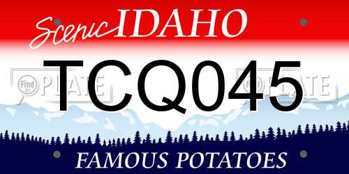TCQ045 Idaho License Plate