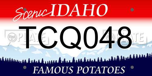 TCQ048 Idaho License Plate