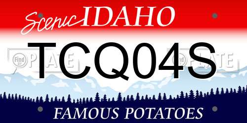 TCQ04S Idaho License Plate
