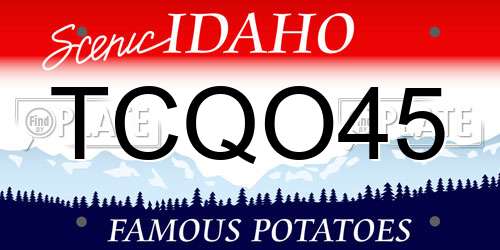 TCQO45 Idaho License Plate