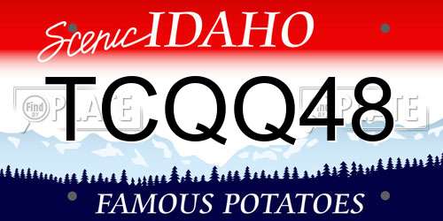 TCQQ48 Idaho License Plate