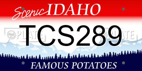 TCS289 Idaho License Plate