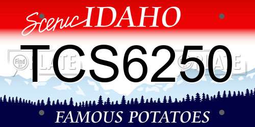 TCS6250 Idaho License Plate