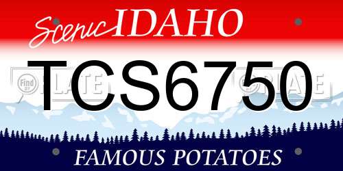 TCS6750 Idaho License Plate