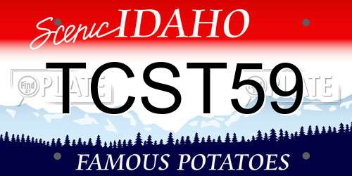 TCST59 Idaho License Plate
