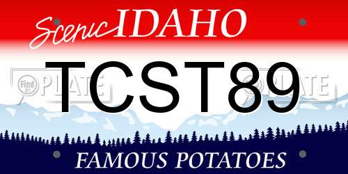 TCST89 Idaho License Plate