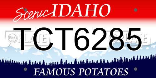 TCT6285 Idaho License Plate