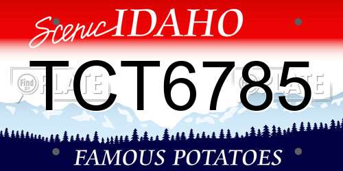 TCT6785 Idaho License Plate