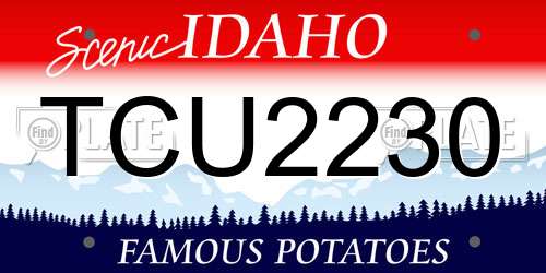 TCU2230 Idaho License Plate