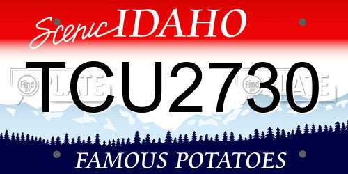 TCU2730 Idaho License Plate