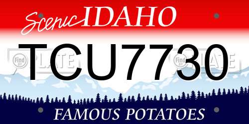 TCU7730 Idaho License Plate